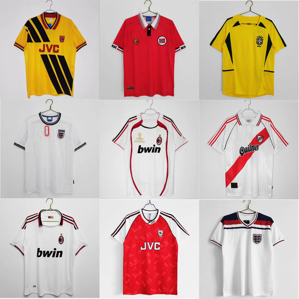 เสื้อบอลแมนยู เสื้อบอลคอปก เสื้อฟุตบอลคลาสสิกแบบเรโทรArsenal และ AC Milan เสื้อฟุตบอลบราซิล