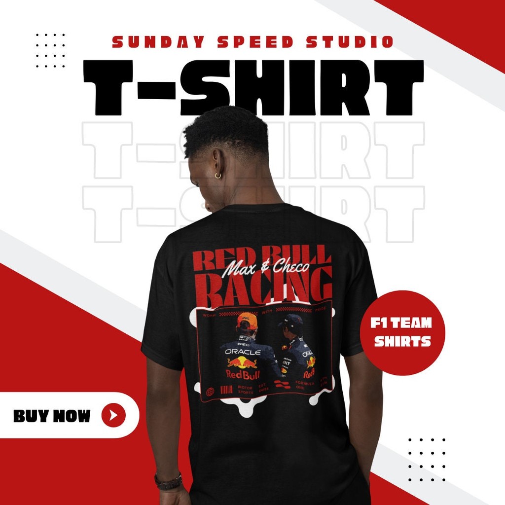 F1 Red Bull - เสื้อยืด Max and Checo F1