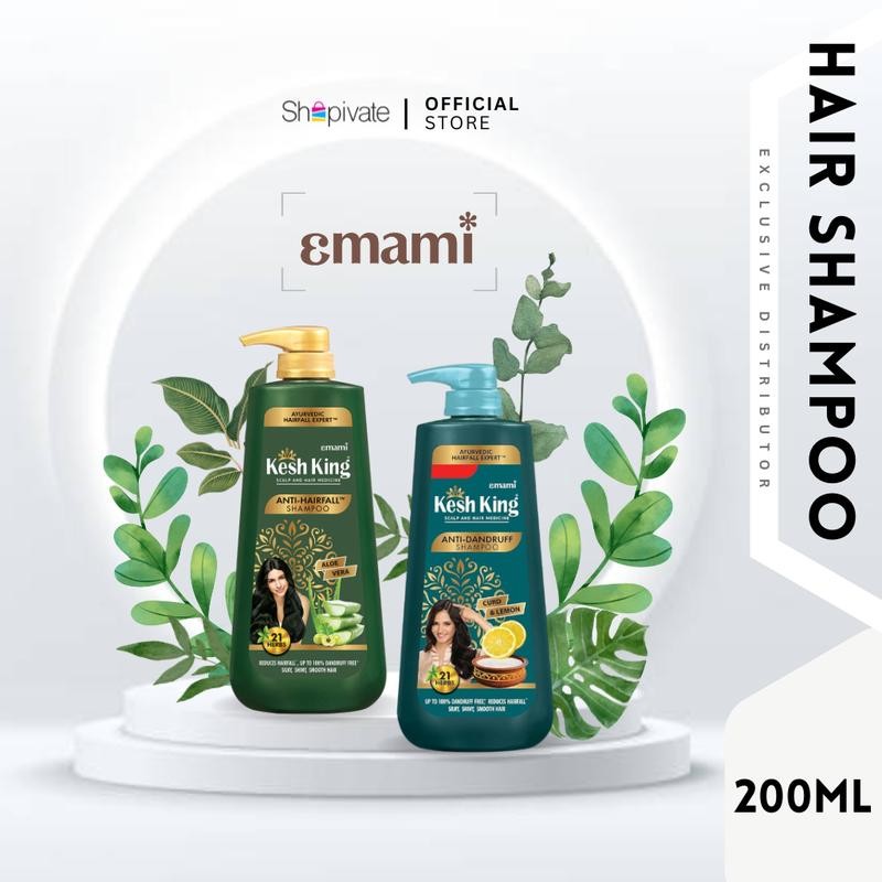 Emami Kesh King ANTI HAIRFALL (Exp: Jul 25) / ANTI-DANDRUFF Shampoo 200ml (Exp: Jul 25)