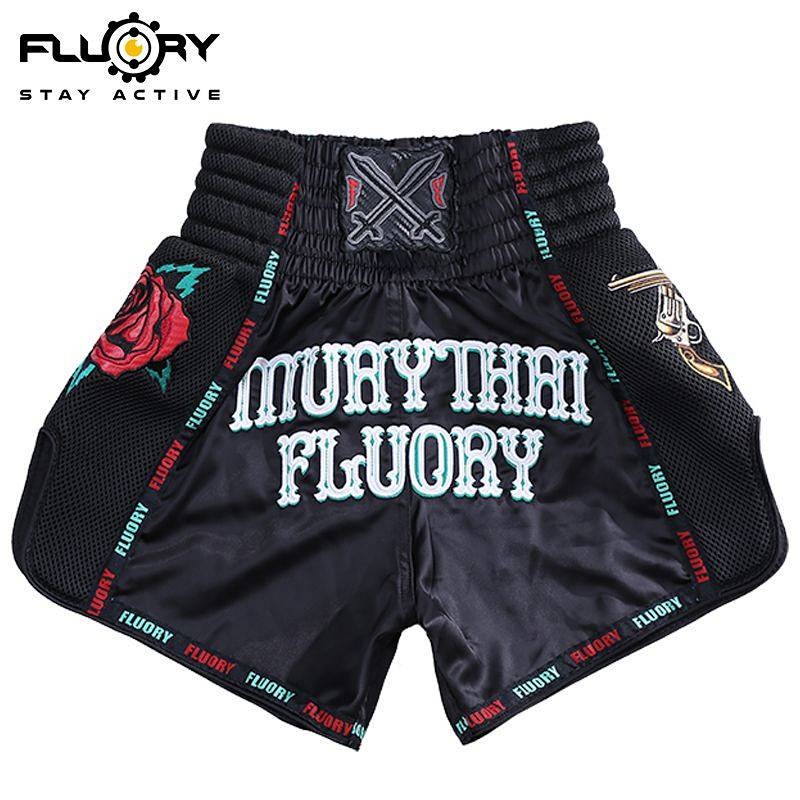 Fluory Fire Barrier Muay Thai Shorts Free Combat Fighting Training Competition Rose Boxing Shorts Ad