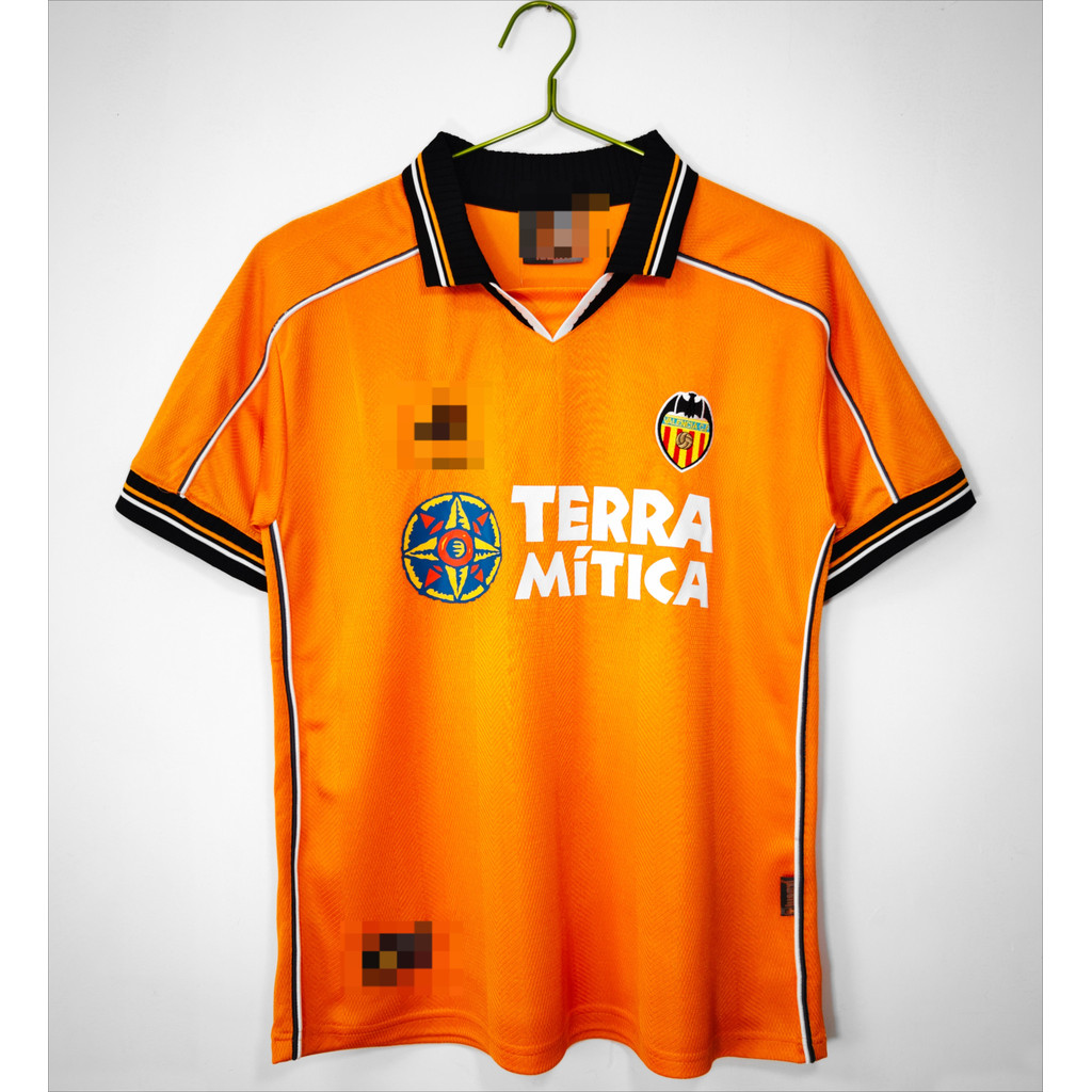 1999-00 Valencia away football short Sleeve retro jersey