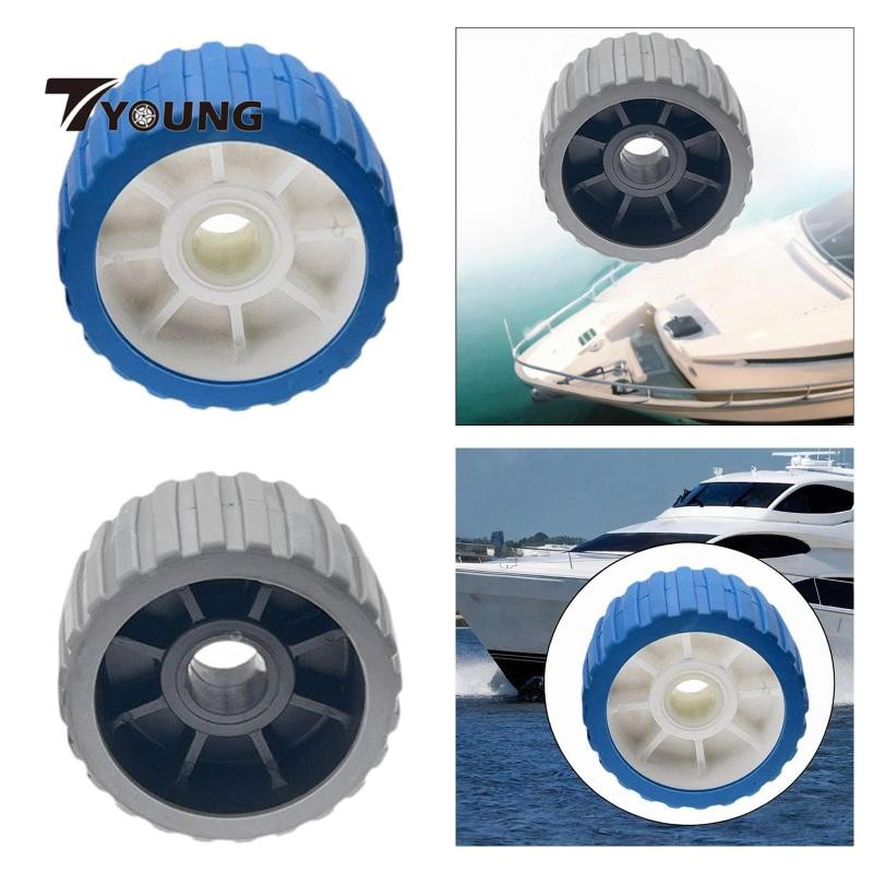 [มีจําหน่าย] Boat Trailer Roller Wheel Trailer Keel Roller, Practical Yacht Ribbed Roller Marine Too