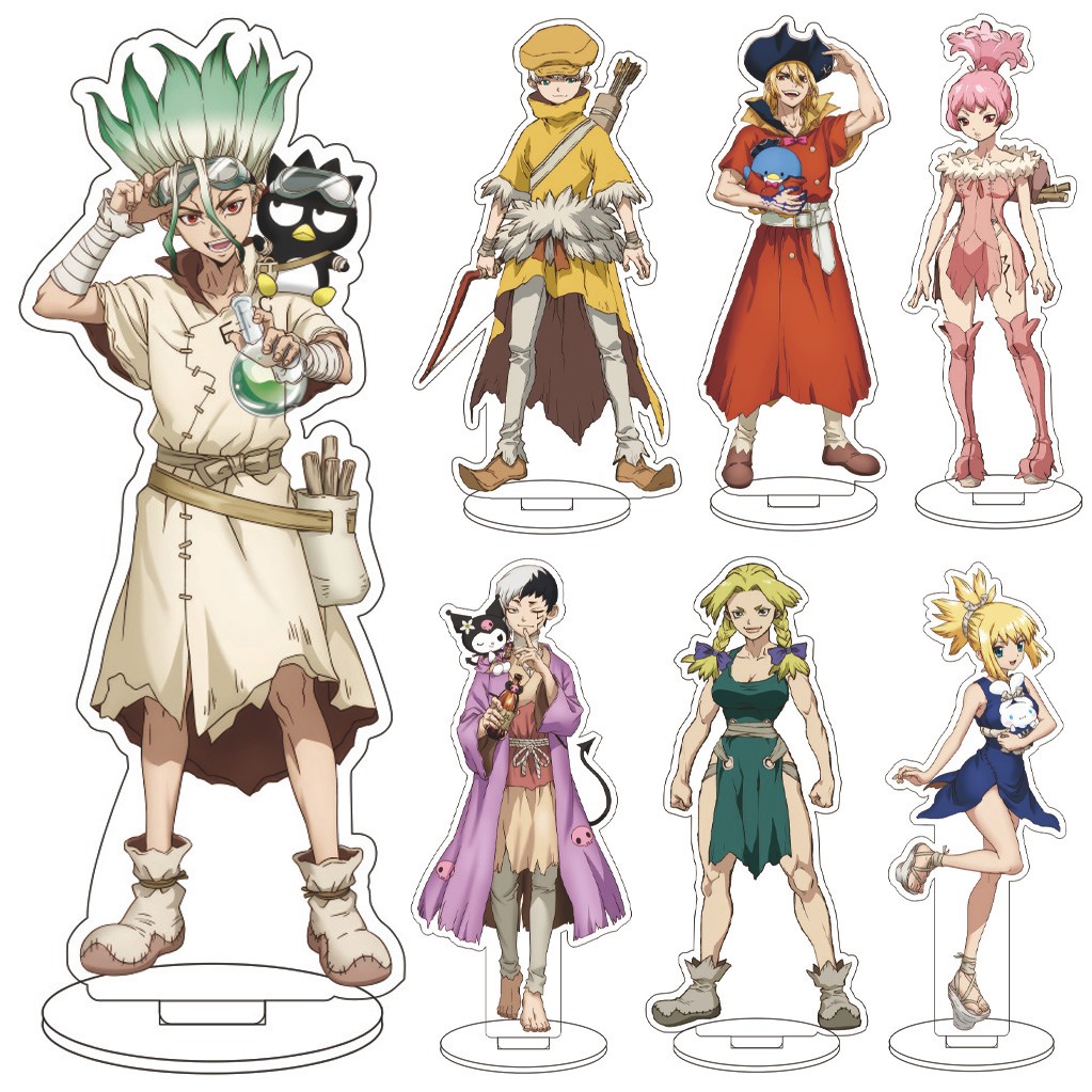 อะนิเมะ Dr.STONE อะคริลิคเครื่องประดับ Nanami Ryusui Saionji Ukyo Ogawa Yuzuriha Ginrou Ruri I