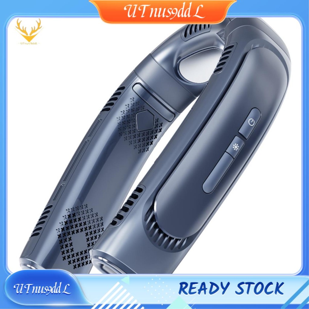 [UTnus9ddL] พัดลมคล้องคอเครื่องปรับอากาศแบบพกพา Semiconductor Cooling Bladeless Fan ,พัดลมส่วนตัวแบบ
