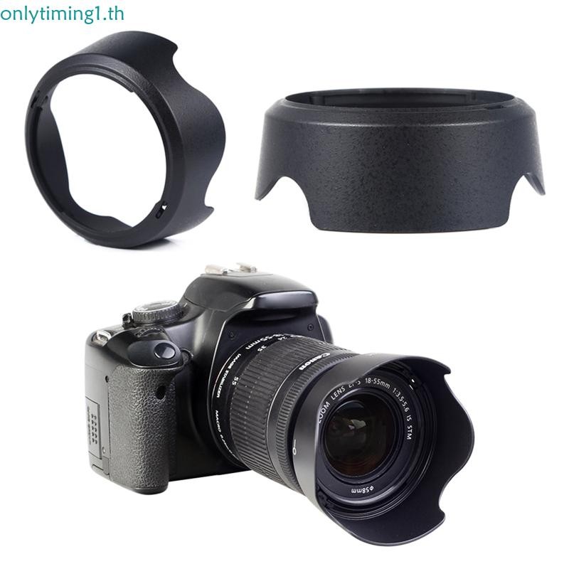 Onlytiming Reversible Lens Hood Shade Protector สําหรับ EF-S 18-55 มม.f 3 5-5 6 สําหรับ STM Len