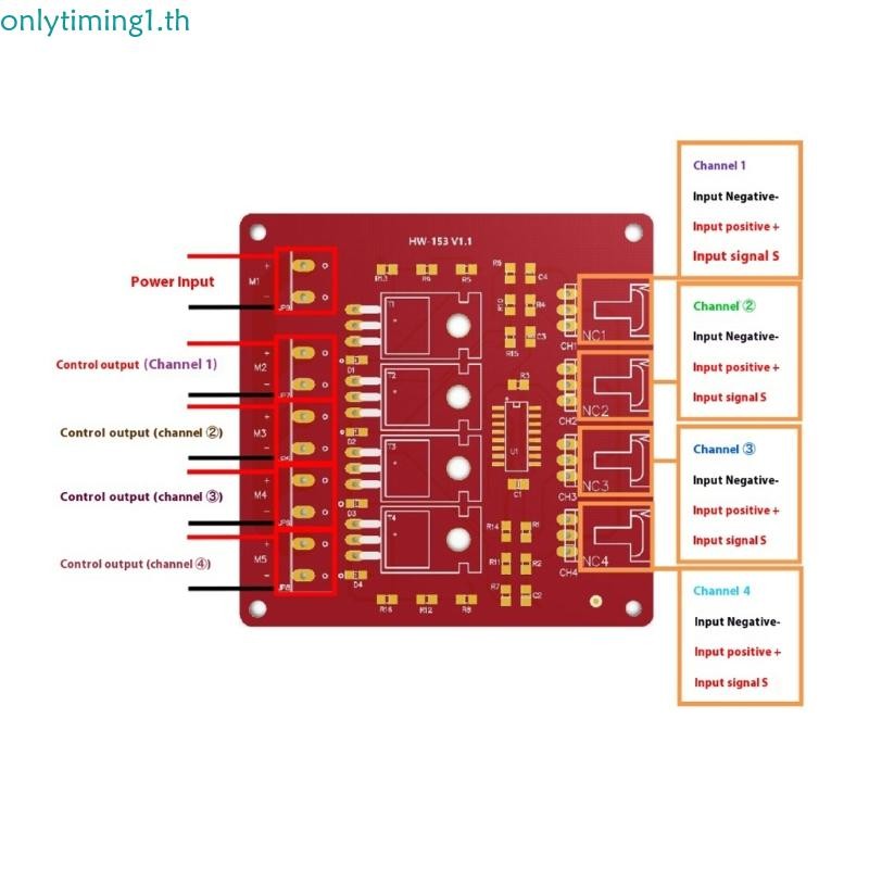 Onlytiming 4 Channel Way Route MOSFET Button Four Channel IRF540 MOSFET Switching Module