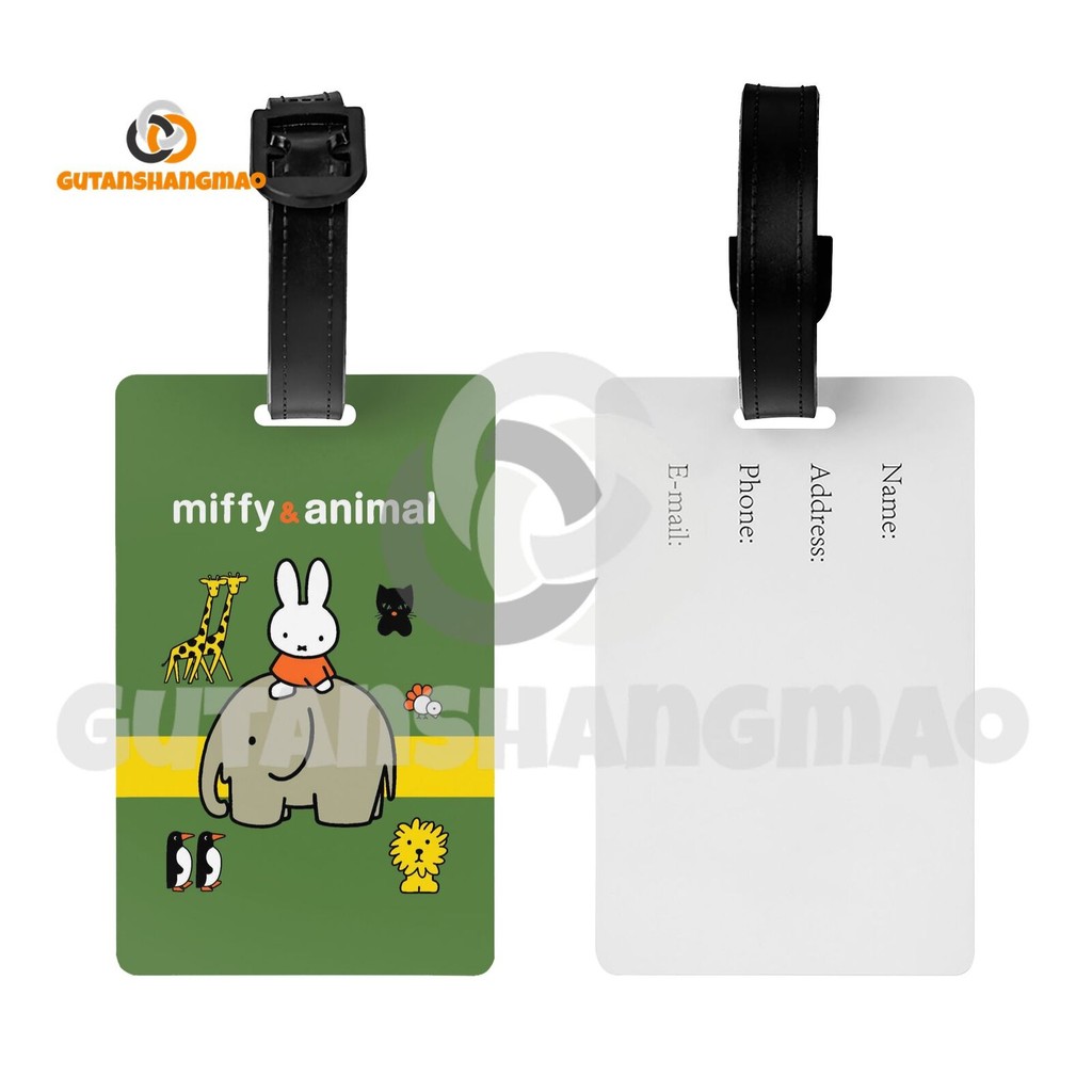 Miffy PVC กระเป๋าเดินทางแท็ก 5.4*8.5 ซม.Creative Personalization ที่อยู่ผู้ถือกระเป๋าเดินทางอุปกรณ์เสริม Baggage Tag - รูปที่ 2