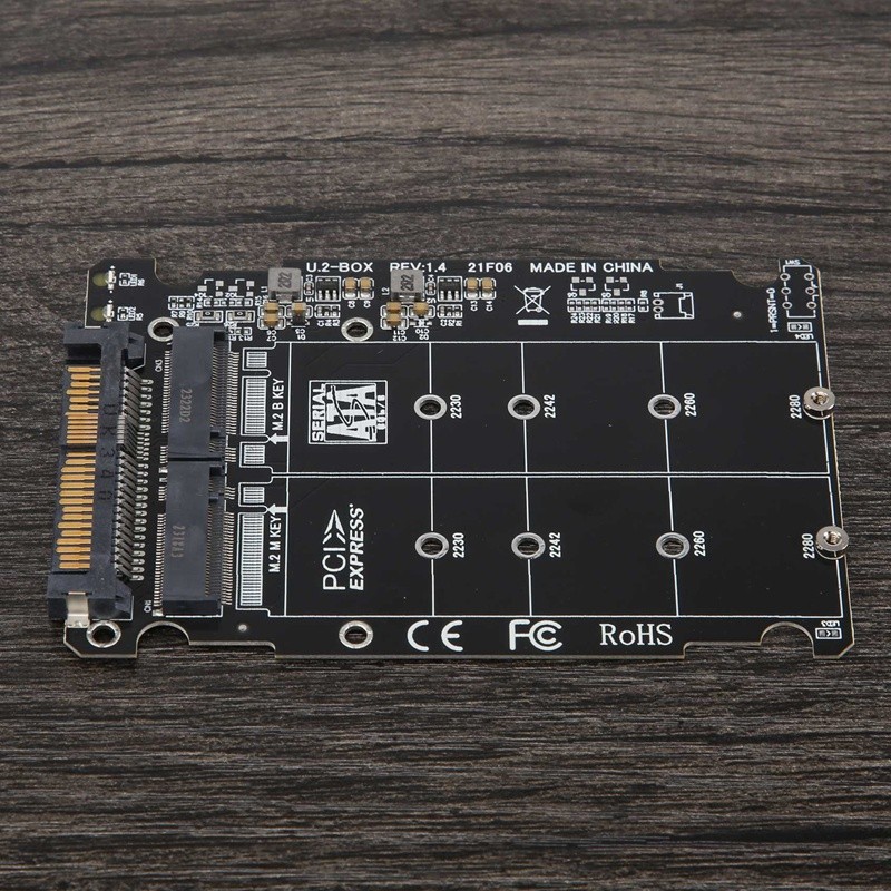2 in 1 M.2 NVMe U2PCB M.2 NVME SSD Key M Key B SSD ถึง U.2 SFF-8639 อะแดปเตอร์ PCIe M2 Converter คอม