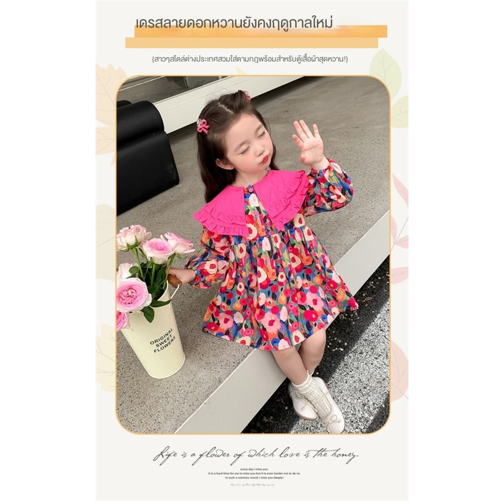 ชุดดอกไม้ คอใหญ่ ชุดพิทยา เกาหลี ✨Nyotala15.th✨