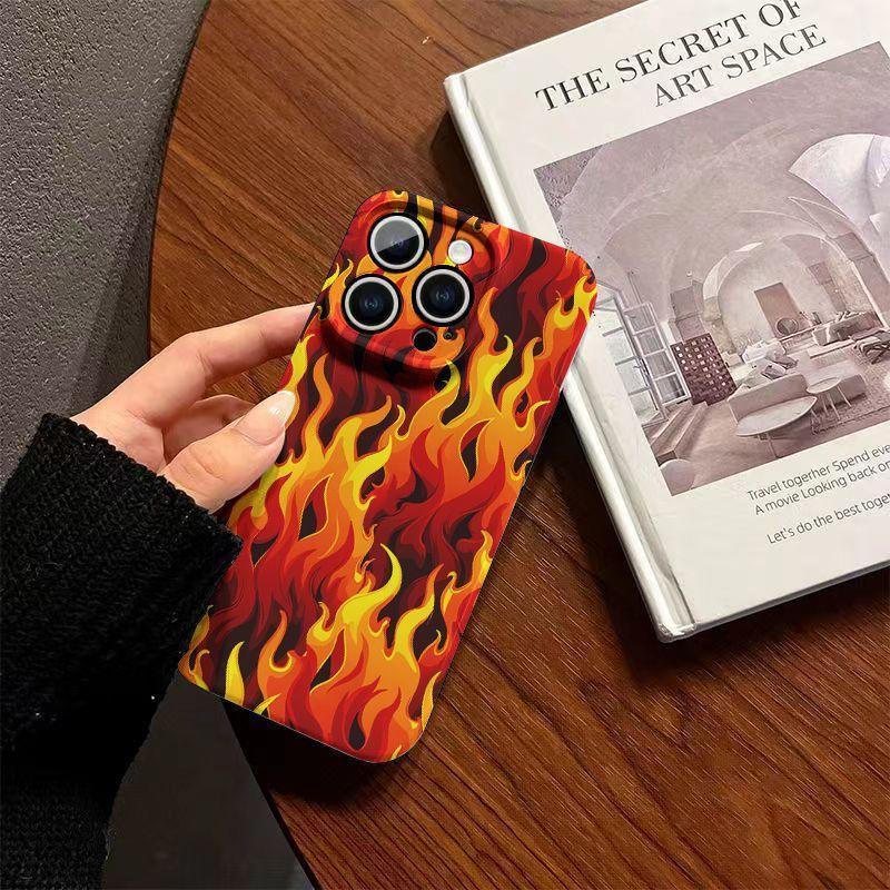 เคสฟิล์มเปลวไฟเหมาะสําหรับเคสโทรศัพท์ iPhone เหมาะสําหรับ iPhone 16 Pro Max/15/14 Pro Max/13 Pro Max