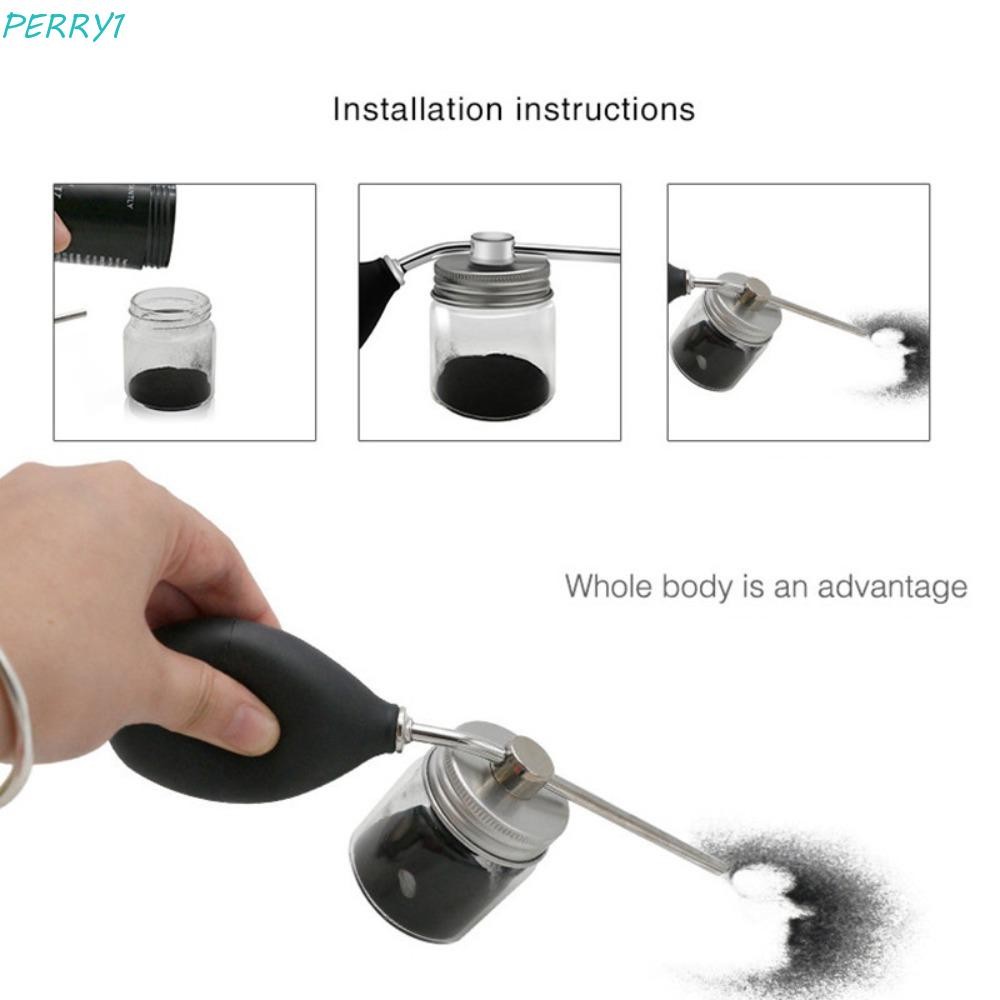 PERRY ขวดสเปรย์แป้งโรยผม หัวฉีดปั๊ม Talcum Powder Blower Puffer รีฟิลสเปรย์ไฟเบอร์ Applicator
