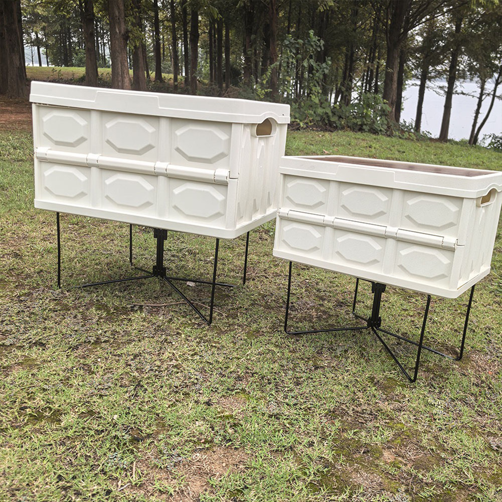 ขาตั้งกล่องอลูมิเนียมอัลลอยด์ พับเก็บได้ง่าย ใช้สะดวกในการเดินทางและประกอบอาหาร (สีดำ) - รูปที่ 4