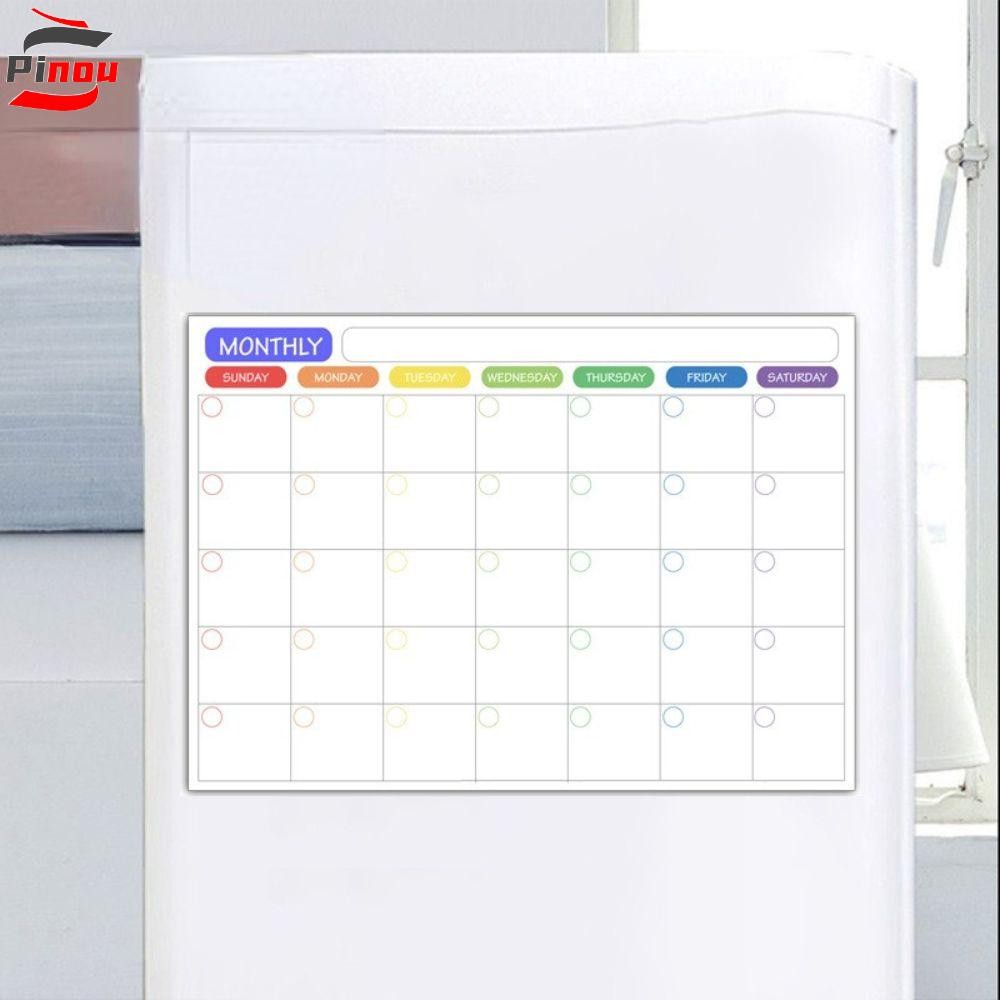 PINOU Memo กระดานข้อความรายการของชํา Home Office Kitchen Work Plan ไวท์บอร์ด A3 Soft Month Planner