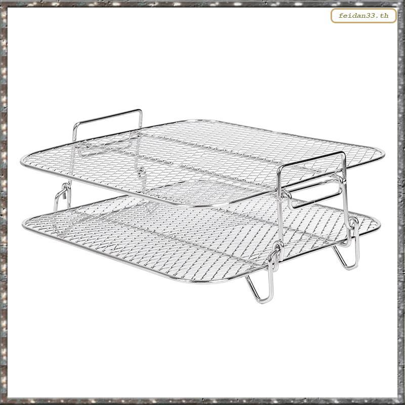 [L WL Y] Air Fryer Rack สําหรับ 5.5L Air Fryer, 2 ชั้น Air Fryer Grill/ชั้นวาง/Derhydrator Rack Squa