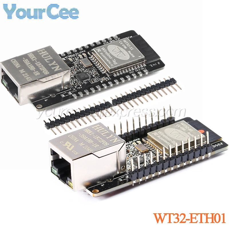 WT32-ETH01 ฝัง Serial Port Networking Ble Wifi ไร้สาย Combo Gateway Board โมดูล WT32 ETH01 wt32 eth0