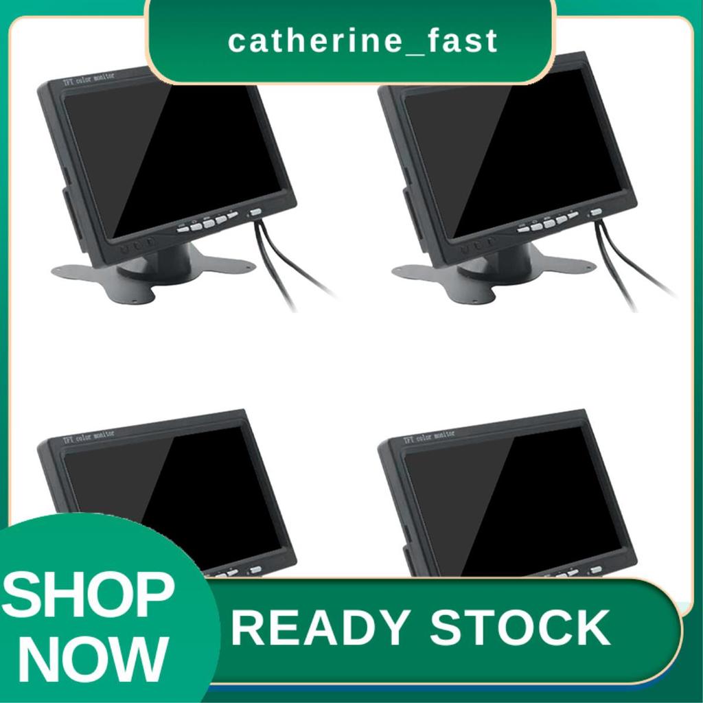 In Stock 4X Mini TV 7 นิ้ว HD Monitor 800X480 แบบพกพาหน้าจอ LCD สําหรับ DVD/CMMB สองอินพุตสําหรับรถย