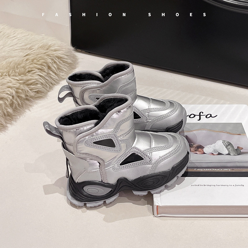 รองเท้าหิมะเด็ก ขนหนาม กันน้ำ นุ่มนวล เหมาะสำหรับฤดูหนาว - รูปที่ 3