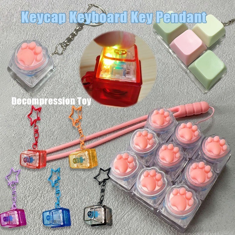 Keycap คีย์บอร์ด Key Decompression ของเล่น Fidget Keycap พวงกุญแจของเล่นสําหรับของเล่นเด็กของขวัญ