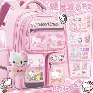 กระเป๋าโรงเรียน Hello Kitty สำหรับนักเรียนหญิง กระเป๋าเป้สะพ…