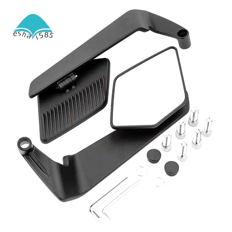 Eshai585Stealth WingletกระจกสําหรับMT-03 07 09 R1 R3 R7 XMAXรถจักรยานยนต์อุปกรณ์เสริมกระจกปรับ