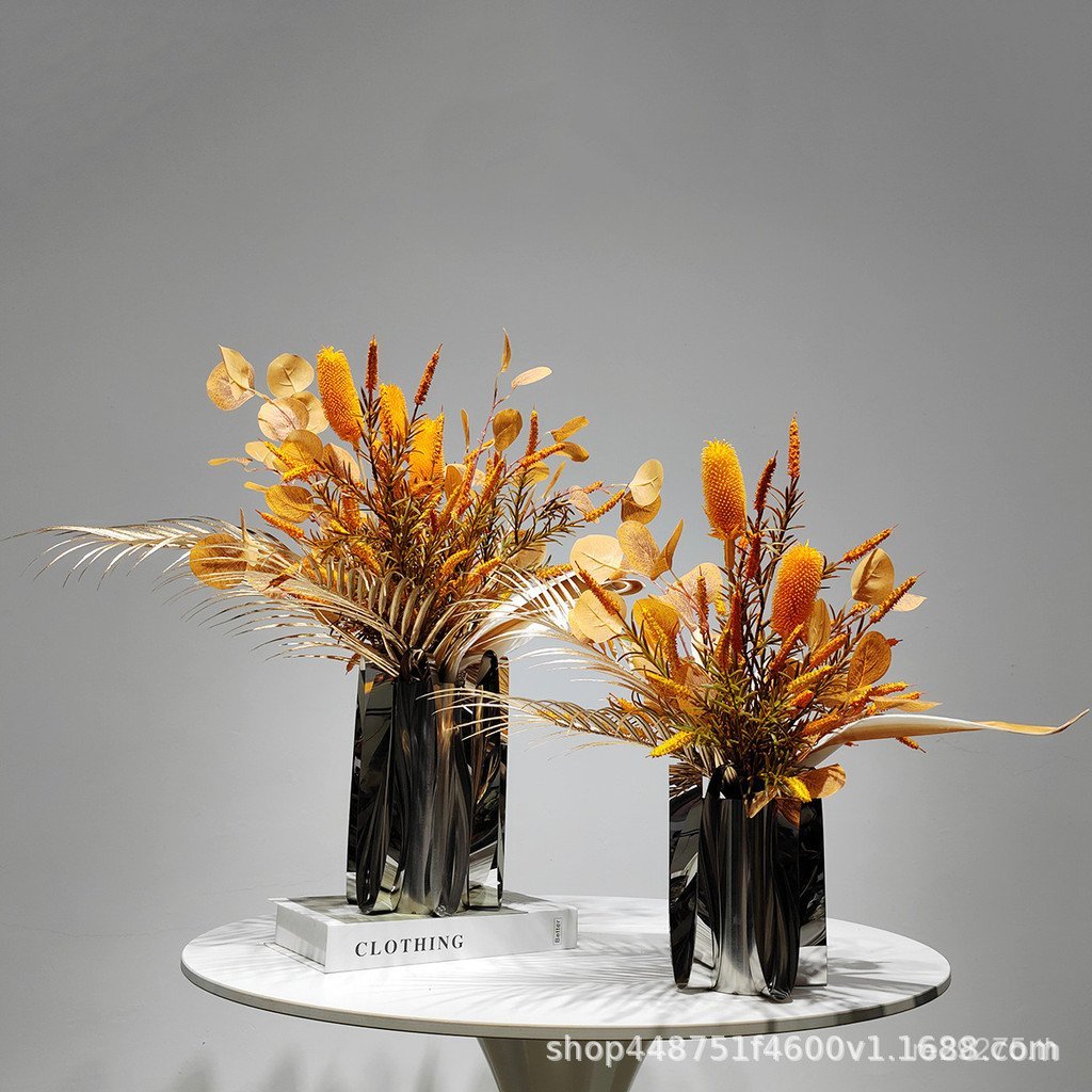 เครื่องประดับขายสํานักงานห้องนั่งเล่นระดับไฮเอนด์บอนไซแสงหรูหรารุ่นห้องการจัดดอกไม้โรงแรมสมัยใหม่ชุด