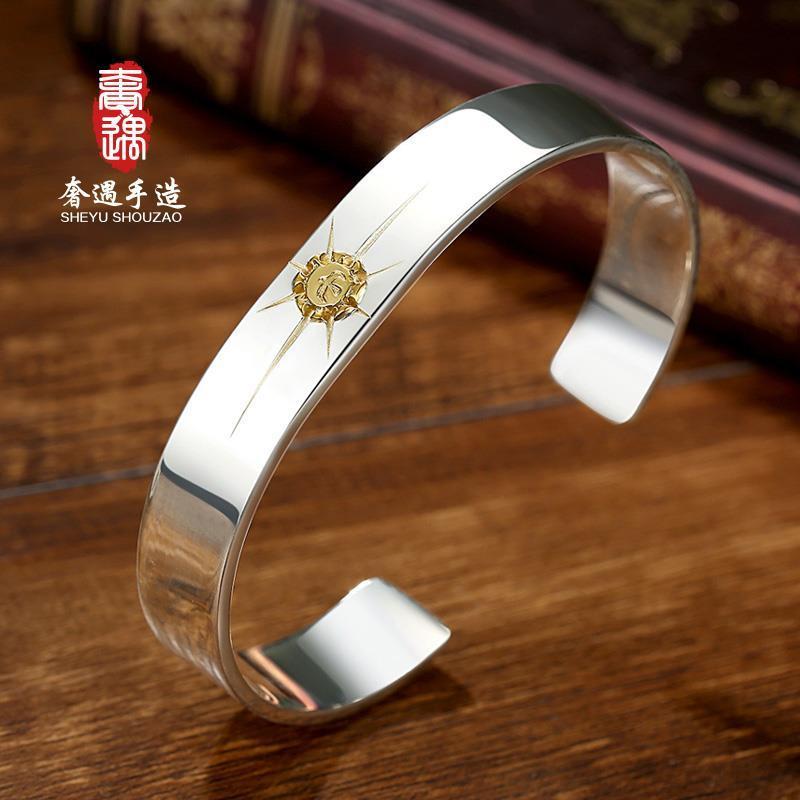 สร้อยข้อมือเงินทํามือ S925 เงินสเตอร์ลิง จาก Kikuji และ Goro สำหรับผู้ชาย