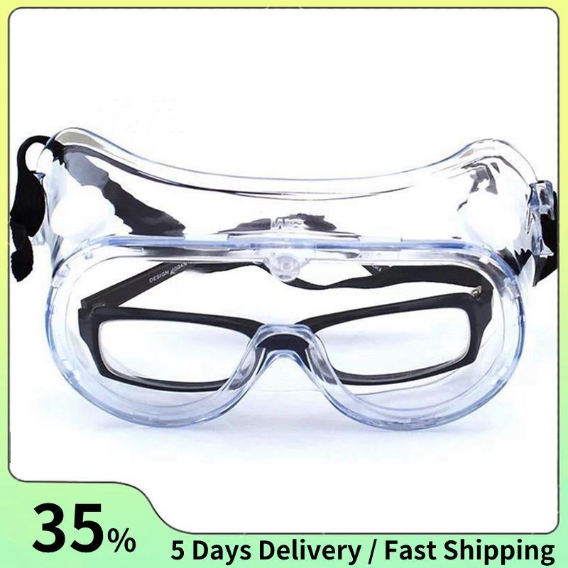 1621 แว่นตา Goggle Anti-Impact PC เคมี Splash ANSI Z87 มาตรฐานความปลอดภัยป้องกันส่วนบุคคล UV ป้องกัน