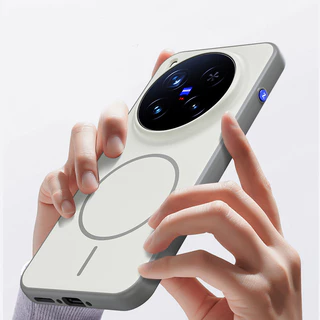 สําหรับ VIVO X300, X300 Pro กรณี ELVEV กันกระแทก Skin-feeling Hard PC Soft TPU กรอบดูดฝาครอบโทรศัพท์