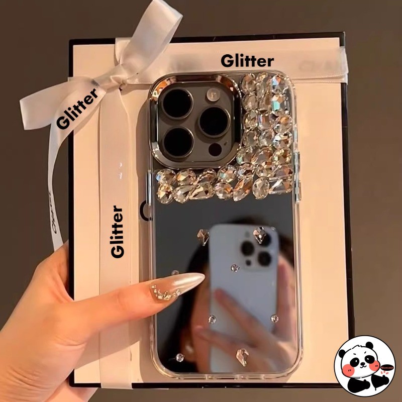 แฟชั่น 3D Rhinestones กระจกสําหรับ OPPO A60 A58 A97 A95 A93S A92 A78 A77 A77S A74 A73 A72 A57 A56S A