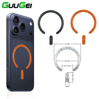 Guugei แหวนสติกเกอร์แผ่นโลหะกาวแม่เหล็กแหวน Magsafe บางเฉียบ