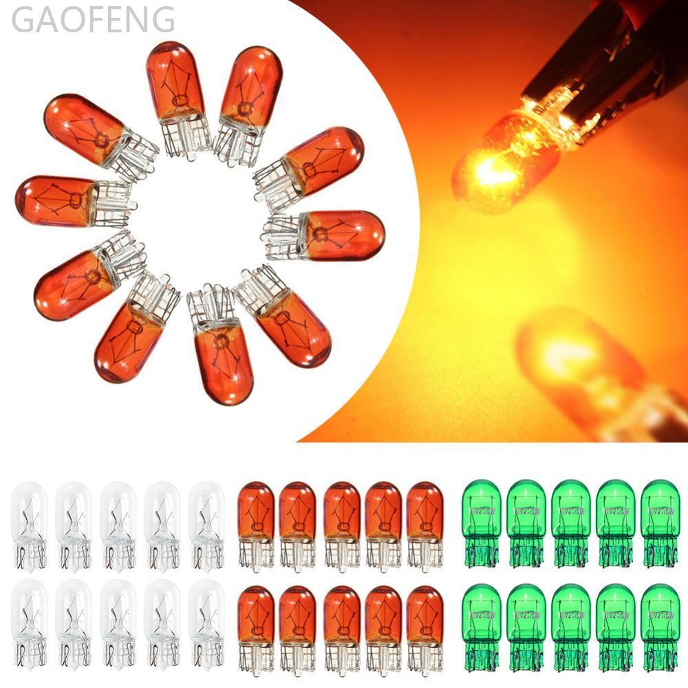 GAOFENG 10 ชิ้น T10 Wedge ฮาโลเจน W5W 501 194 LED หลอดไฟภายในรถรถบรรทุกอัตโนมัติ B7N3