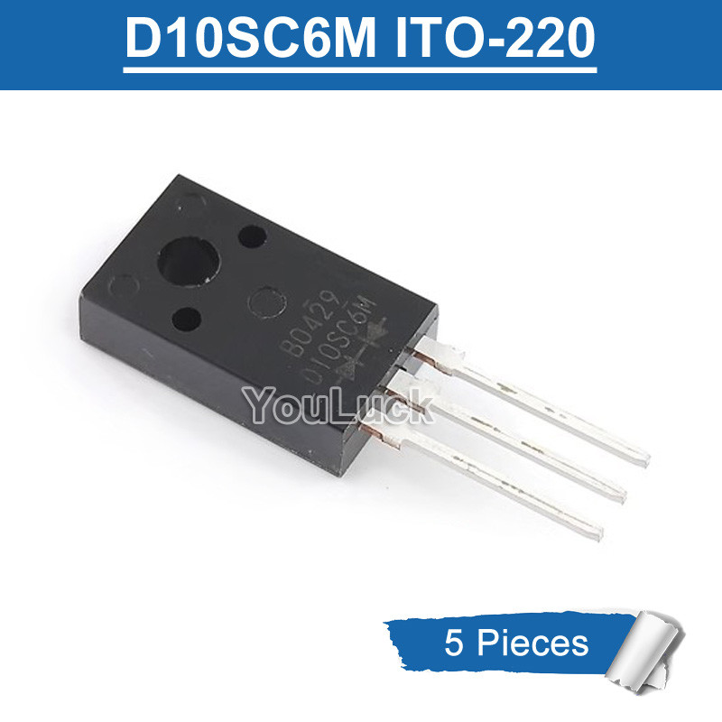 5pcs D10SC6M ITO-220 10A/60V Schottky Rectifier Diode ใหม่เดิม