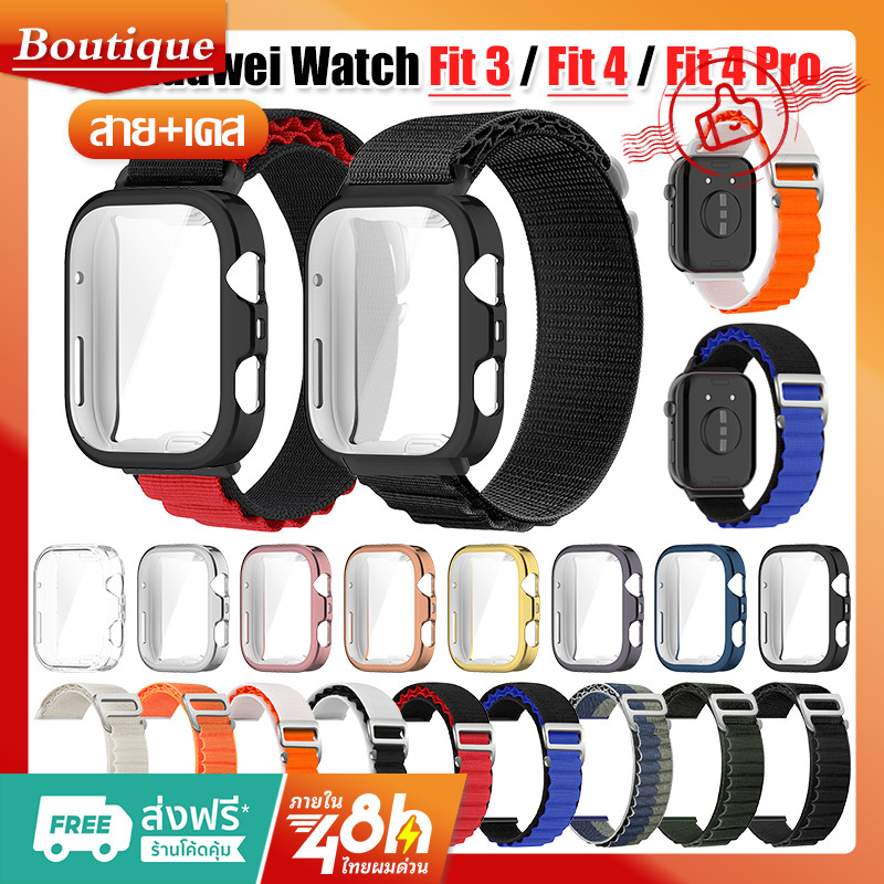 เคสพีซี+สายรัด สําหรับ Huawei Watch Fit 5/5 Pro กันชนฝาครอบป้องกันสร้อยข้อมือซิลิโคนกีฬา