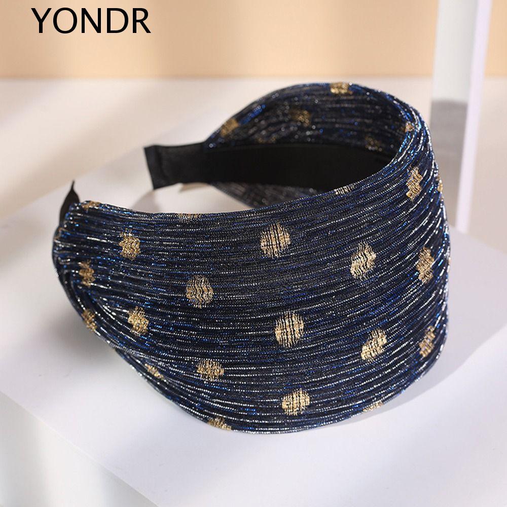 เข็มขัดผมทรงวงกลม YONDR Wave Point ออกแบบขอบกว้าง ประณีต อินเทรนด์ สำหรับผู้หญิง