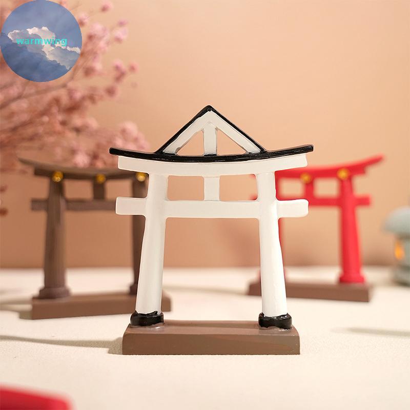 Warmwing Miniature Torii Gate ญี่ปุ่น Shinto Temple Garden เอเชียสถาปัตยกรรมรุ่นบอนไซ Zen Garden เคร