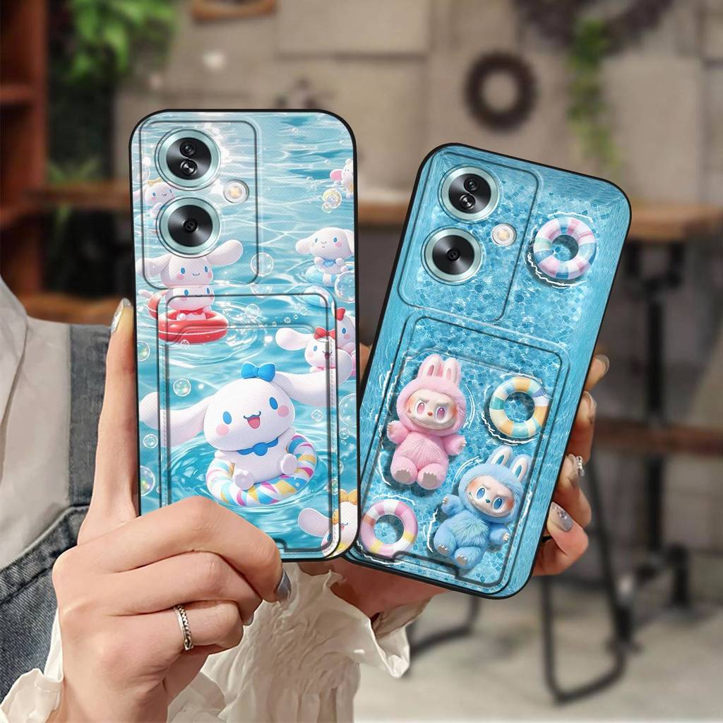 การ์ดระบายความร้อน OPPO A79 5G 2023/A2 5G/1+Nord N30 SE เคสโทรศัพท์ Soft Case Card Slot Cute ID Card
