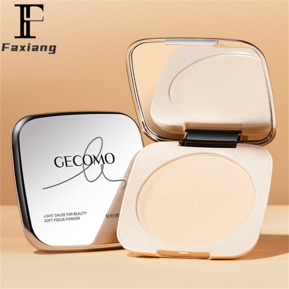JIANGZHIB Gecomo 3 สี Setting Powder Oil-control Matte Pressed Powder กันน้ําคอนซีลเลอร์ติดทนนานแต่ง