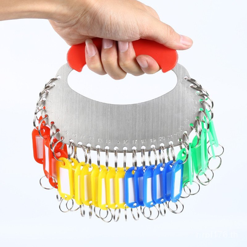 Key Ring Management Ring Key Board ถาดกุญแจสแตนเลส Key Chain Storage Markable Key Tag QF2F