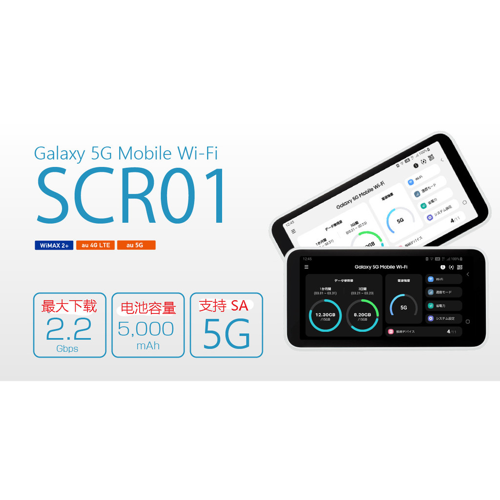 Samsung Galaxy 5G Mobile SCR01 5g เราเตอร์ WiFi แบบพกพา pk mu5002 mu5001
