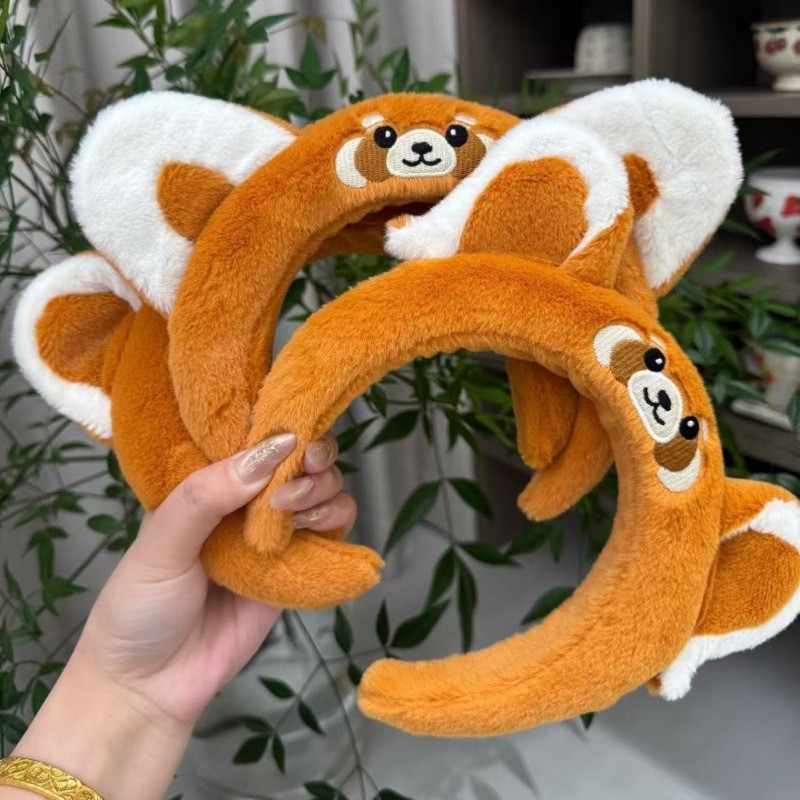 ตุ๊กตาแรคคูนคาดศีรษะการ์ตูน ใช้กับหูฟังและตกแต่งทรงผม