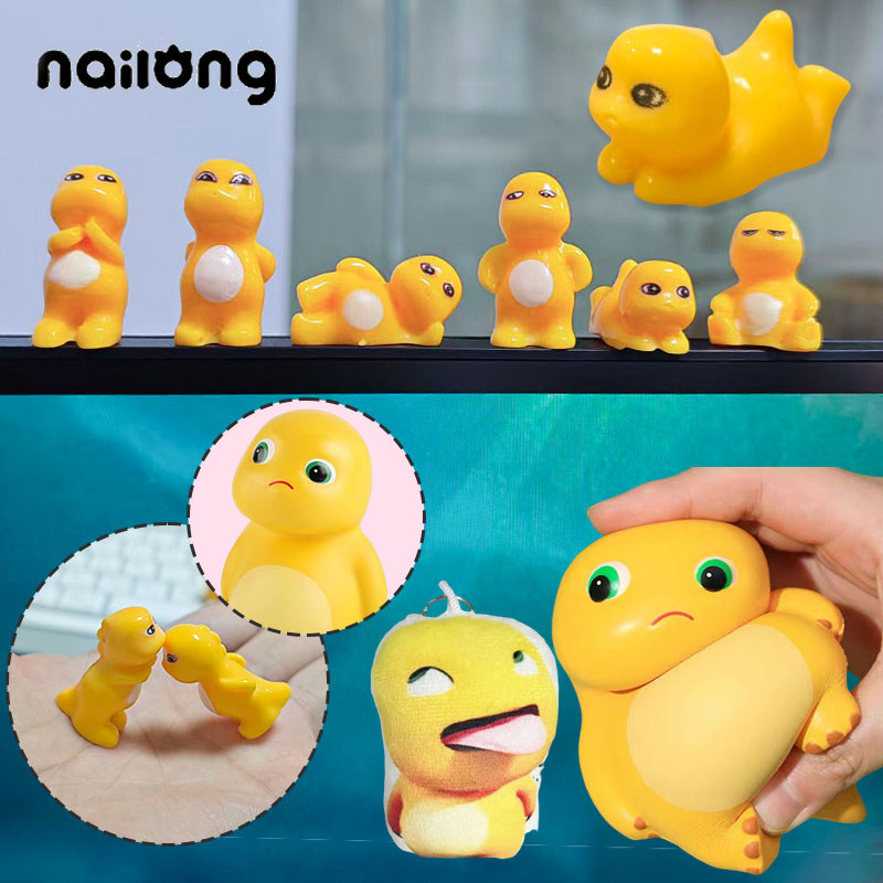 Mini Nailong Action Figure ของเล่นคอลเลกชันน่ารัก Nailong Diy สติกเกอร์สําหรับของขวัญเด็ก