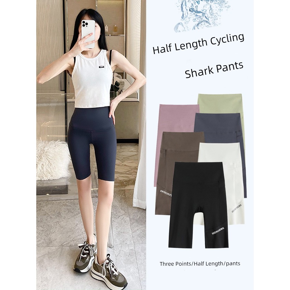 กางเกงปั่นจักรยานแบบบางห้าจุด สีดํารัดรูป Barbie Sharkgt888.vn20251027161720