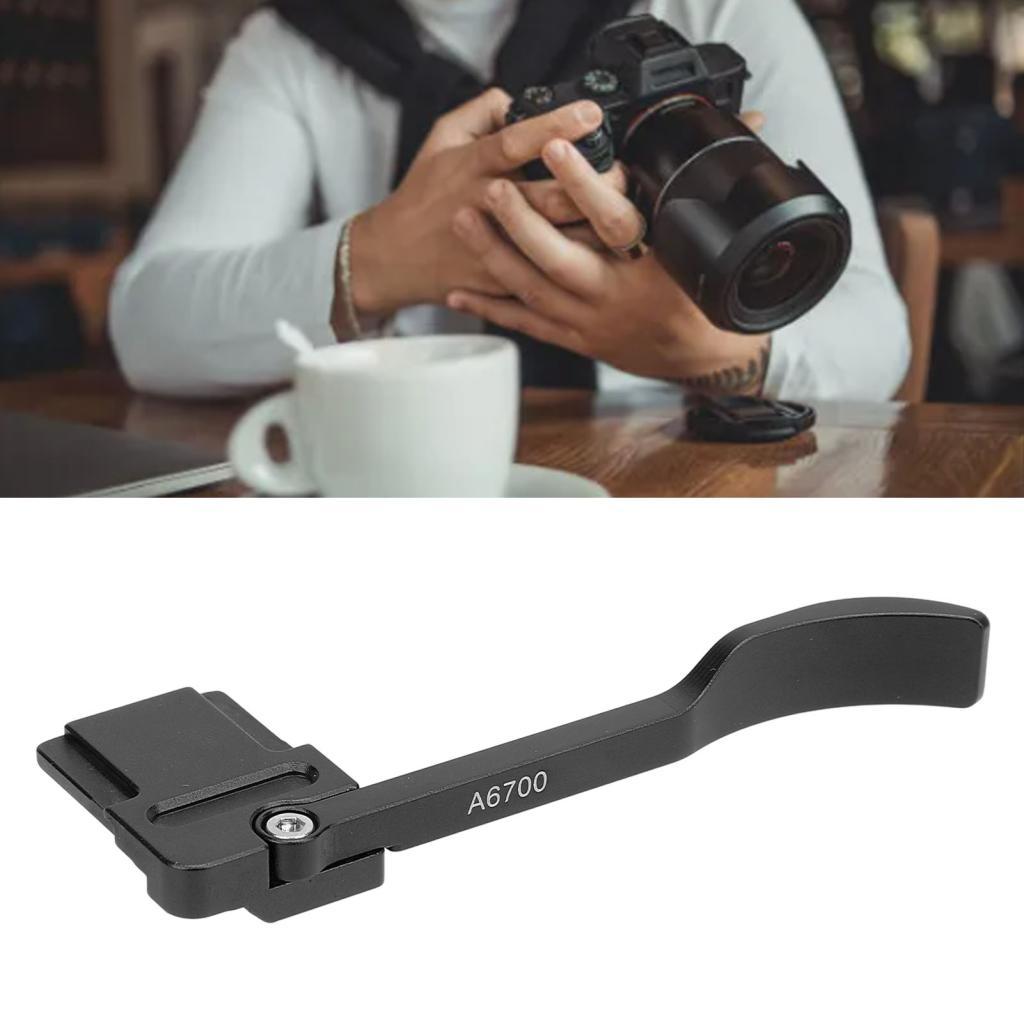 Kanebduk Thumb Up Grip สําหรับกล้อง A6700 Metal Rest Hand Hot Shoe Stable and Hold (สีดํา)