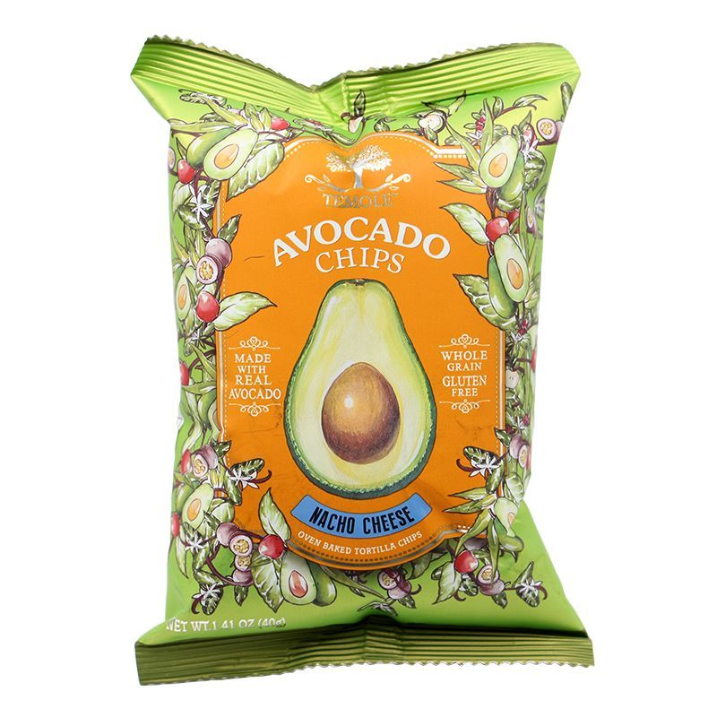 ทีโมเล่อะโวคาโดชิปส์รสนาโชชีส 40กรัม Temole Nacho Cheese Avocado Chips 40g. [หมายเลขบาร์โค้ด 0850210006879]