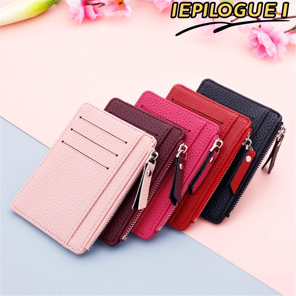 IEPILOGUE1 Purse Multi-card Bit Coin Bag Card หนัง PU สําหรับผู้หญิง