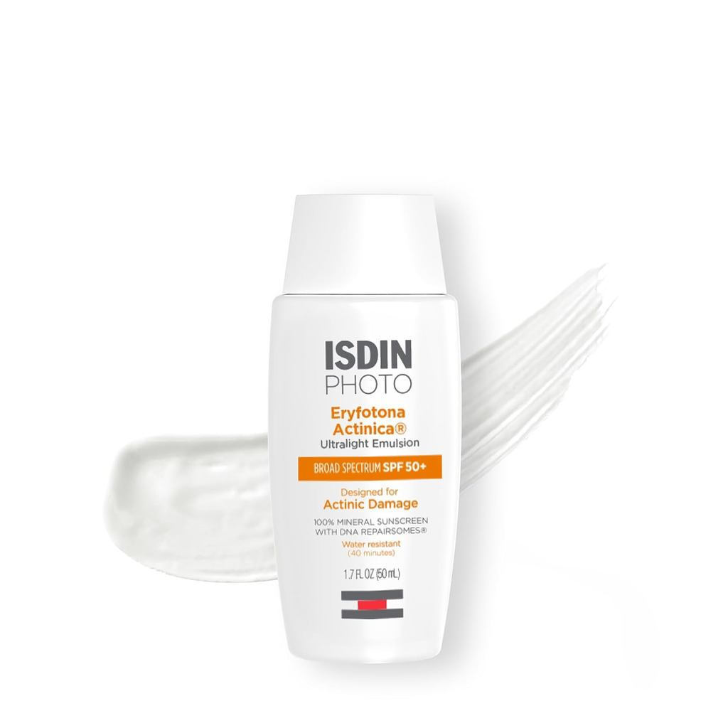 ISDIN Eyfotona Actinica Zinc Oxide Sunscreen ประกอบด้วยกรองรังสีอัลตราไวโอเลตแร่ 100% ครีมกันแดดกว้า