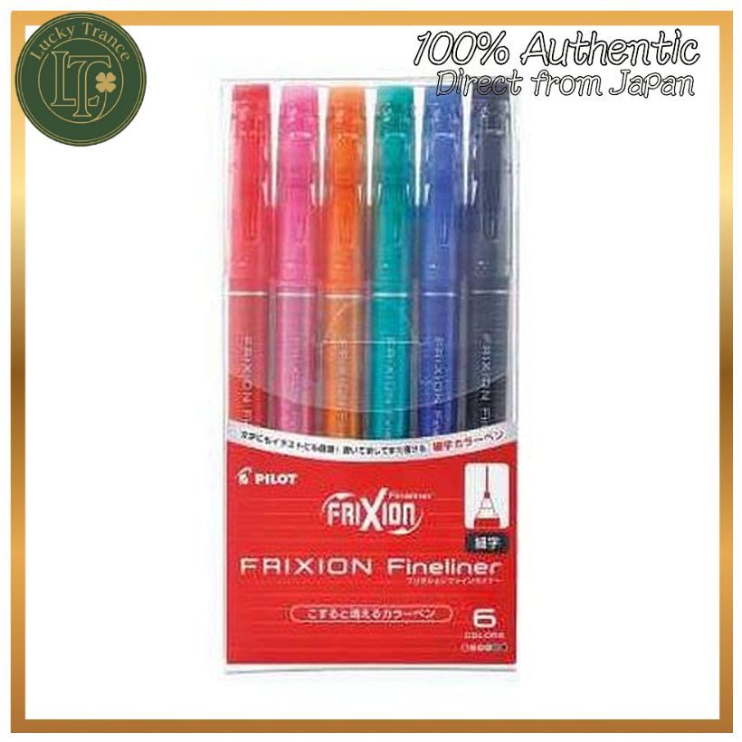 (Bulk Purchase) Pilot Erasable Color Pen Frixion Fineliner 0.45mm 6-Color Set SFFL-72F-6C [×3]