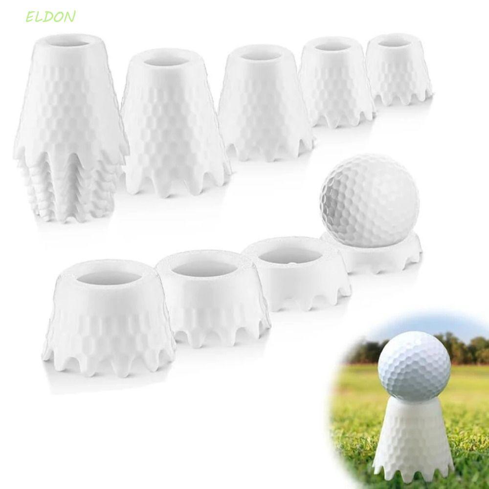 ELDON 8 ชิ้น Golf Tee, Creative Professional Golf Ball Holder, Driving Range Golf Wave Shaped Bottom Design ทนทานปรับปรุงความแม่นยํา Practice Tees อุปกรณ์กอล์ฟ