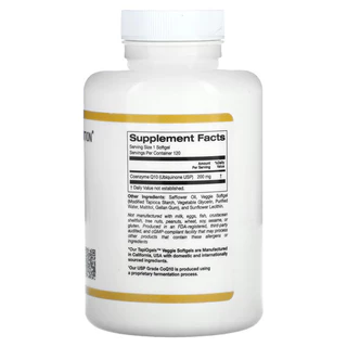 EXP0827 California Coenzyme Q10 200mg. 120 Coenzyme Q10 Panvilla Capsules อาหารเสริมเพื่อสุขภาพ เหมาะสําหรับพนักงานออฟฟิศและผู้สูงอายุ