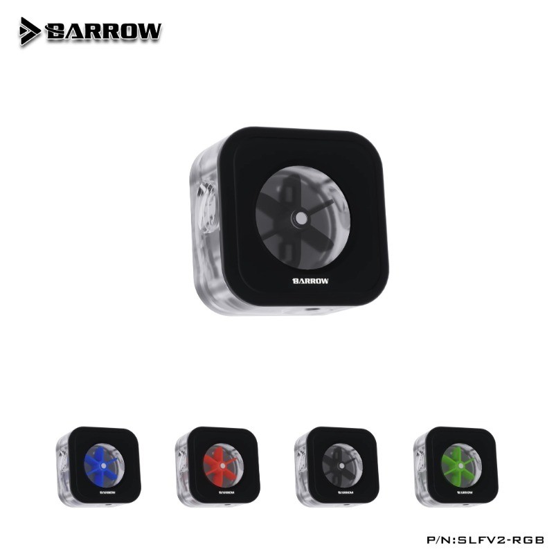 Barrow เครื่องวัดความเร็วน้ํา 5V แยกน้ําหล่อเย็น 3PIN RGB เชื่อมต่อกับ AURA SYNC SLFV2-RGB